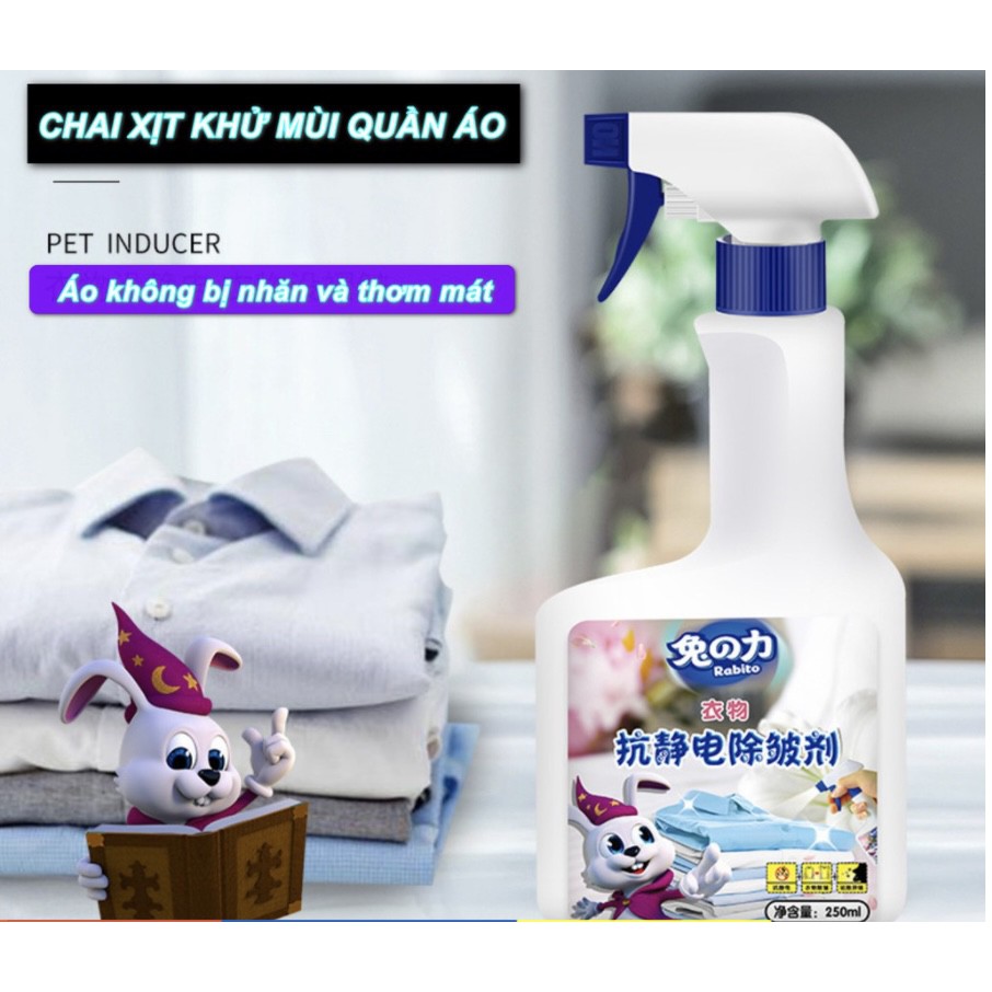 Chai xịt quần áo giúp làm thẳng quần áo khử mùi hiệu quả Anti-Static công nghệ Nhật Bản