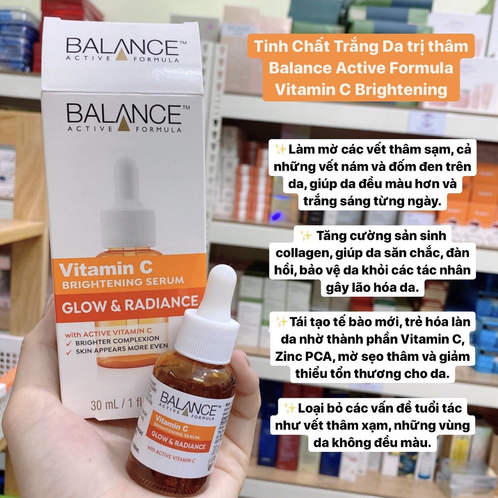 Serum Trắng Da, Mờ Thâm Balance Active Formula Vitamin C Brightening ( hàng auth giá sỉ)