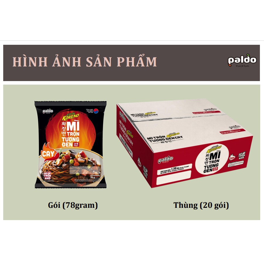 Gói Mỳ Trộn Tương Đen Cay Hàn Quốc Koreno - 78g - Sản Phẩm Mới | BigBuy360 - bigbuy360.vn