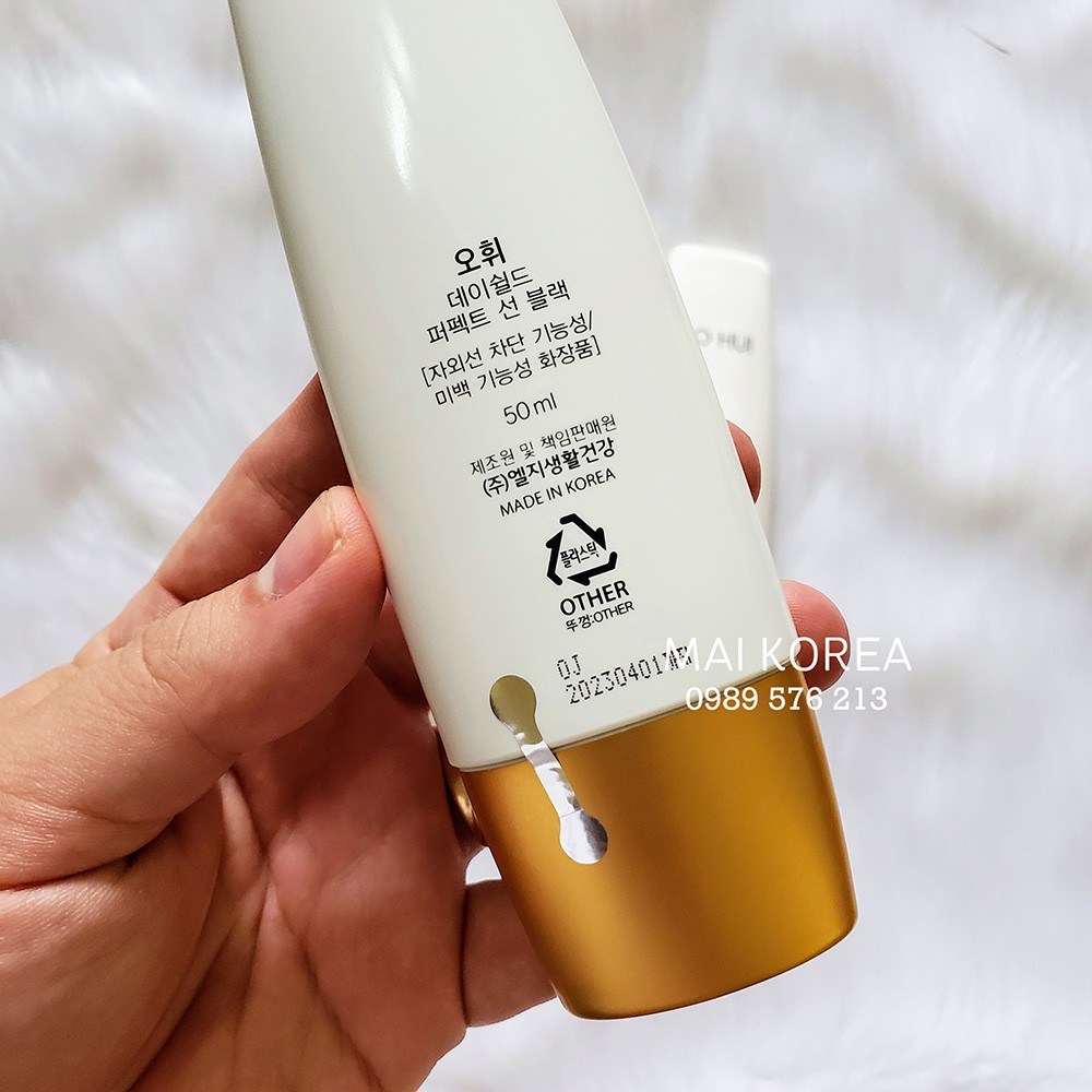 Kem chống nắng OHUI Day Shield PERFECT SUN SPF50+/PA++++ tách set