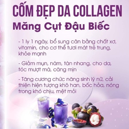 Collagen Măng Cụt Đậu Biếc Zenpali Hộp 30 Gói Làm Đẹp Da Thanh Lọc Cơ Thể Tăng Cường Nội Tiết Tố