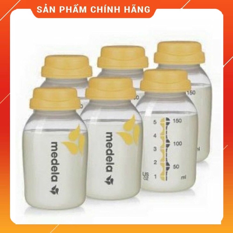 Bình trữ sữa Medela 150ml chính hãng - logo màu