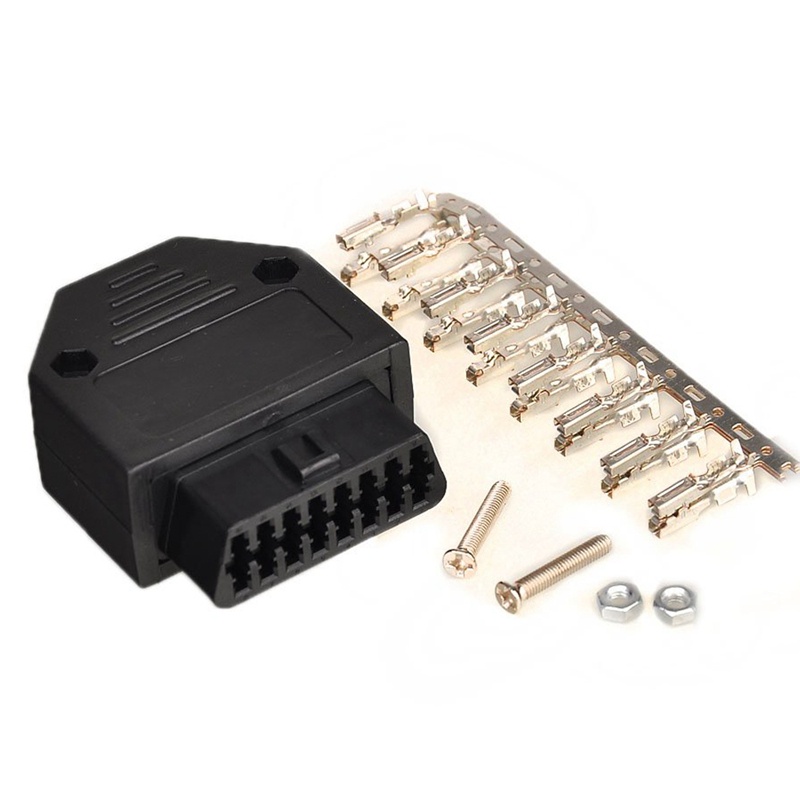 Set 2 đầu kết nối OBD2 OBD II 16 Pin kèm ốc vít