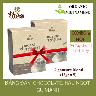 Combo 2 hộp Cà phê Phin giấy nguyên chất HIVA'S COFFEE Thơm đậm đà Specialty Arabica Thích hợp đi làm,du lịch