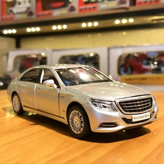 Xe mô hình ô tô Mercedes-Benz S600 tỉ lệ 1/32 màu bạc