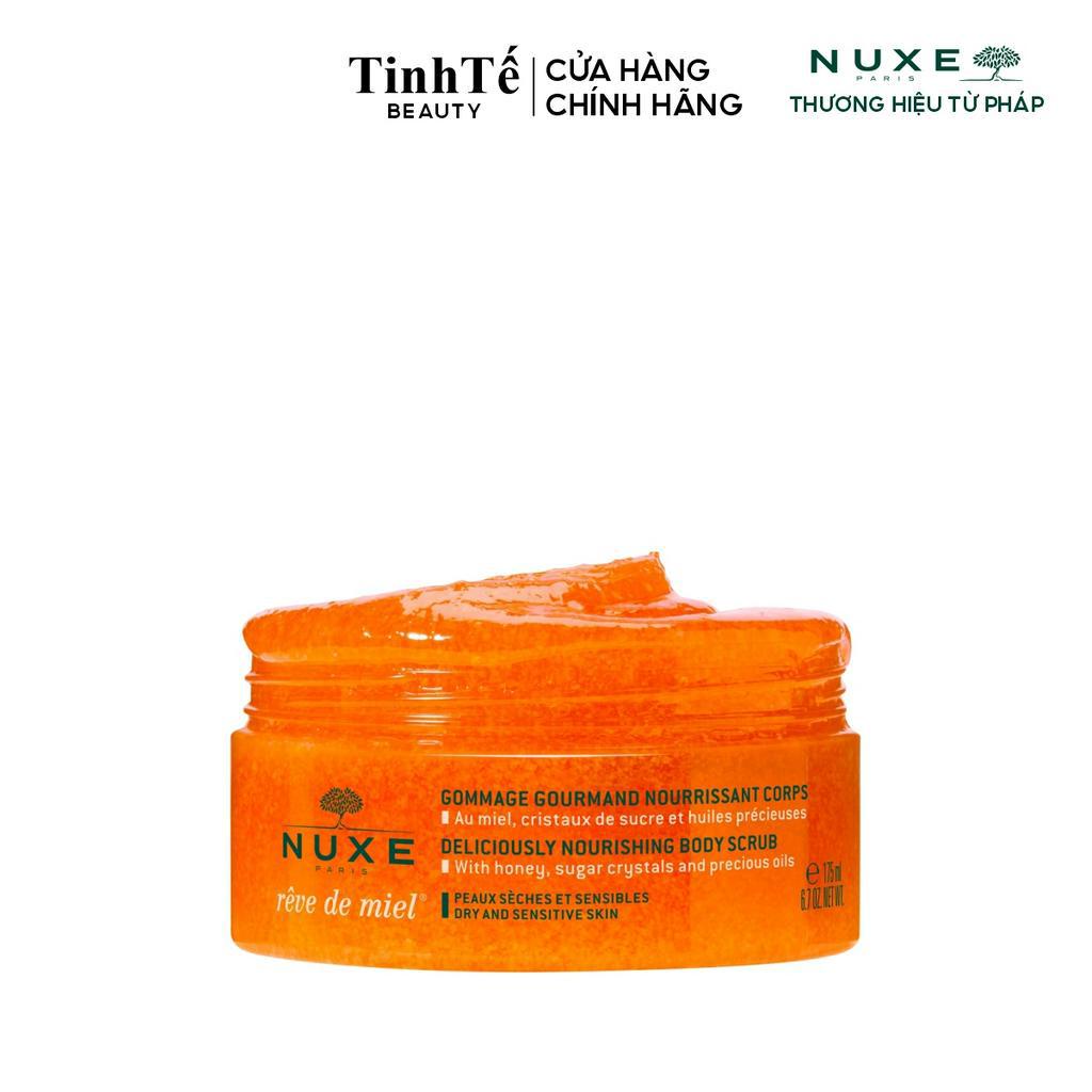 Tẩy tế bào chết mật ong tinh thể đường và dầu thực vật quý Nuxe Rêve de miel nourishing body scrub 175ml