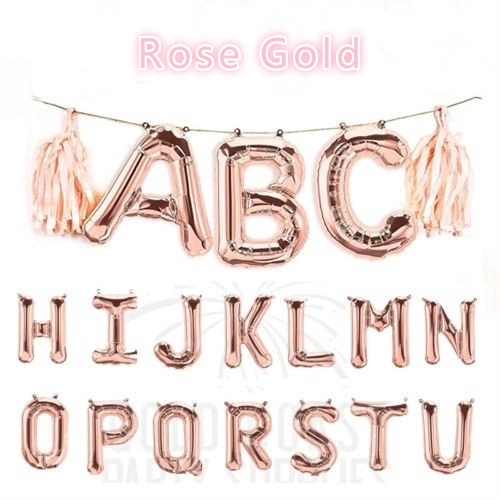 Bong bóng bơm hơi hình chữ cái kích thước 16&quot;/40cm dùng để trang trí tiệc