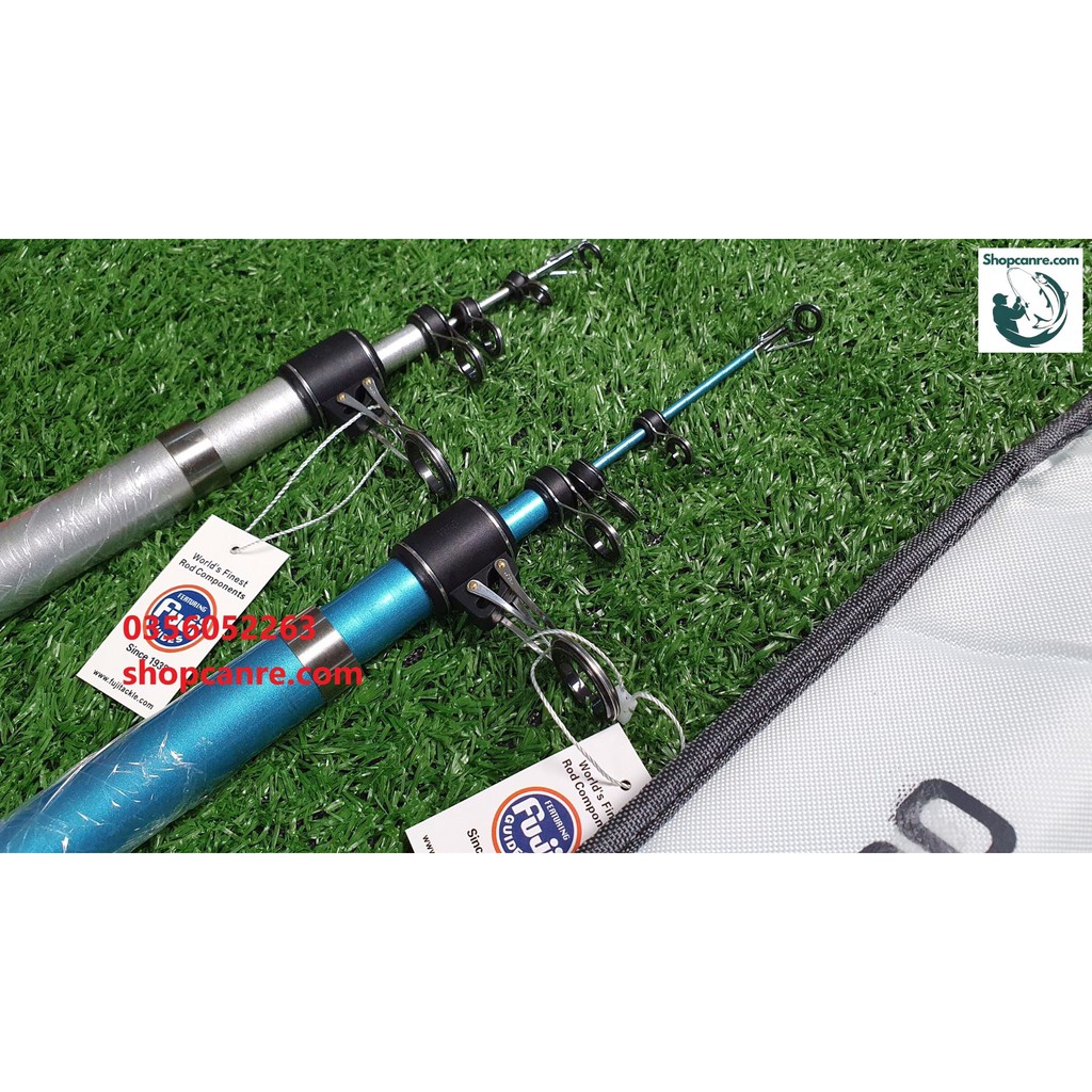 Bộ cần câu lục xa bờ, câu biển SHIMANO SURF LEADER xoắn toàn thân có định vị khoen, khoen pass Fuji