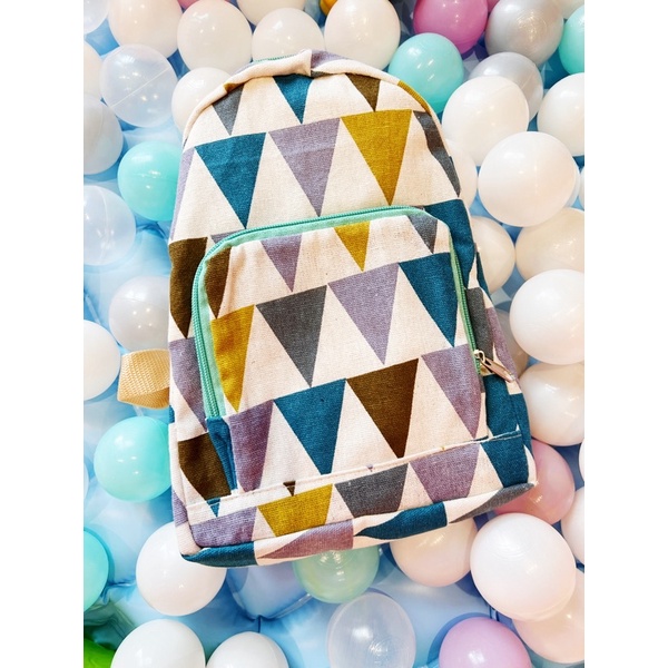 Balo mini vải bố hoạ tiết siêu cưng