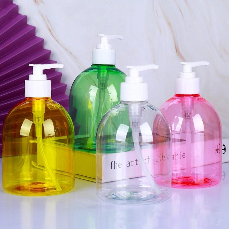 Bình Nhựa Rỗng 500ml Dạng Bơm Đựng Lotion Trong Suốt Có Thể Bơm Lại