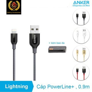 Cáp lightning bện nylon anker powerline+ - dài 0.9m