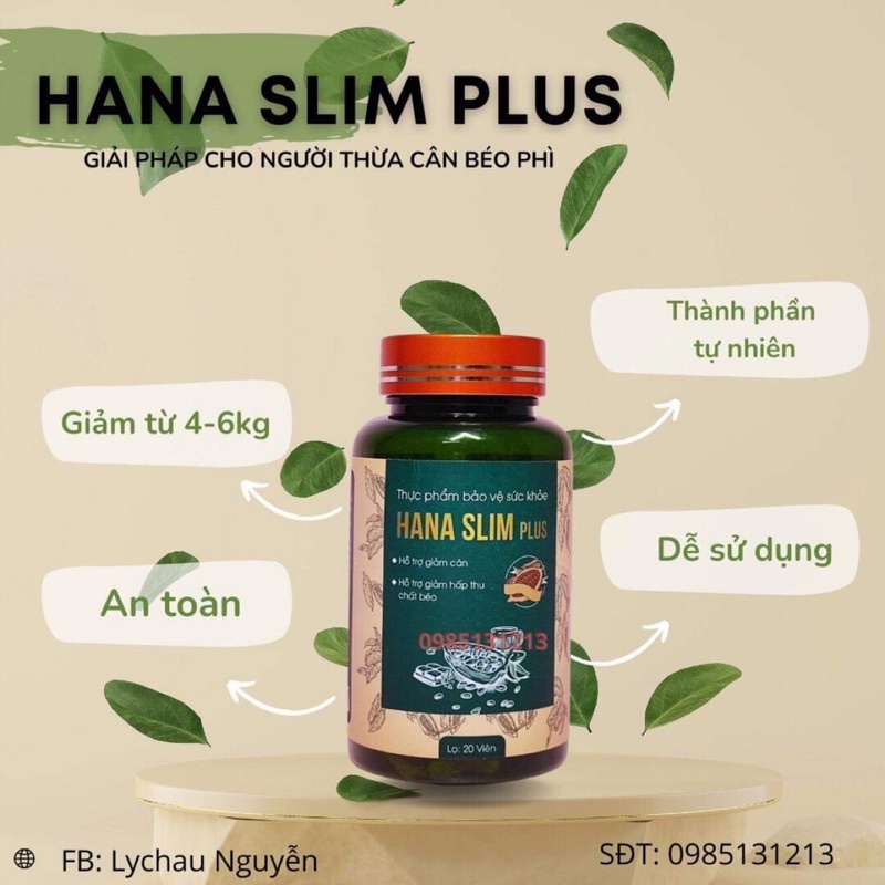 KẸO GIẢM CÂN HANA SLIM .Tặng kèm 1 áo phông dáng dài