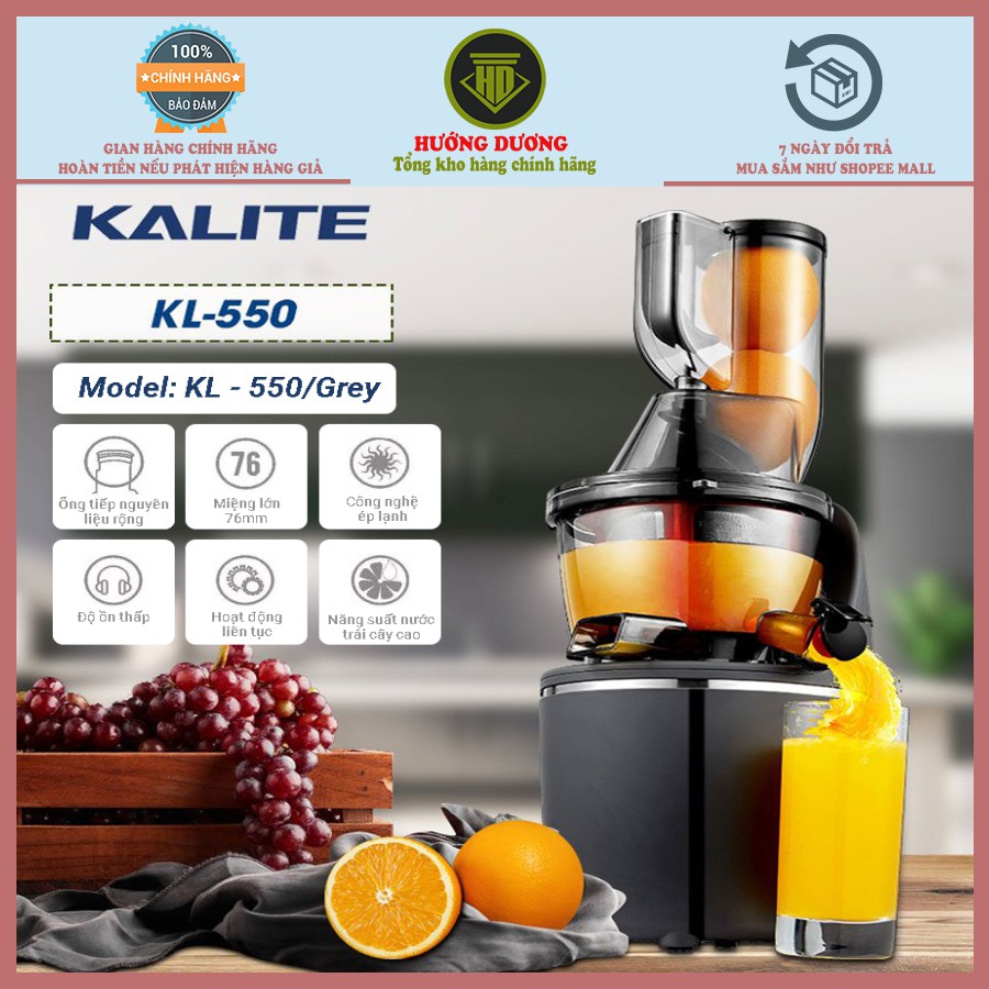 Máy ép chậm Kalite KL 550, công suất 240W, dung tích 400ml, hàng chính hãng