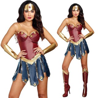 (Có Sẵn) Trang Phục Hoá Trang Nữ Thần Chiến Binh Wonder Woman Cực Đẹp Kèm Phụ Kiện