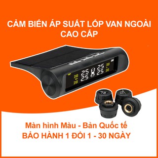 Cảm biến áp suất lốp ô tô van ngoài T1 TPMS cao cấp bản Quốc tế, màn hình màu