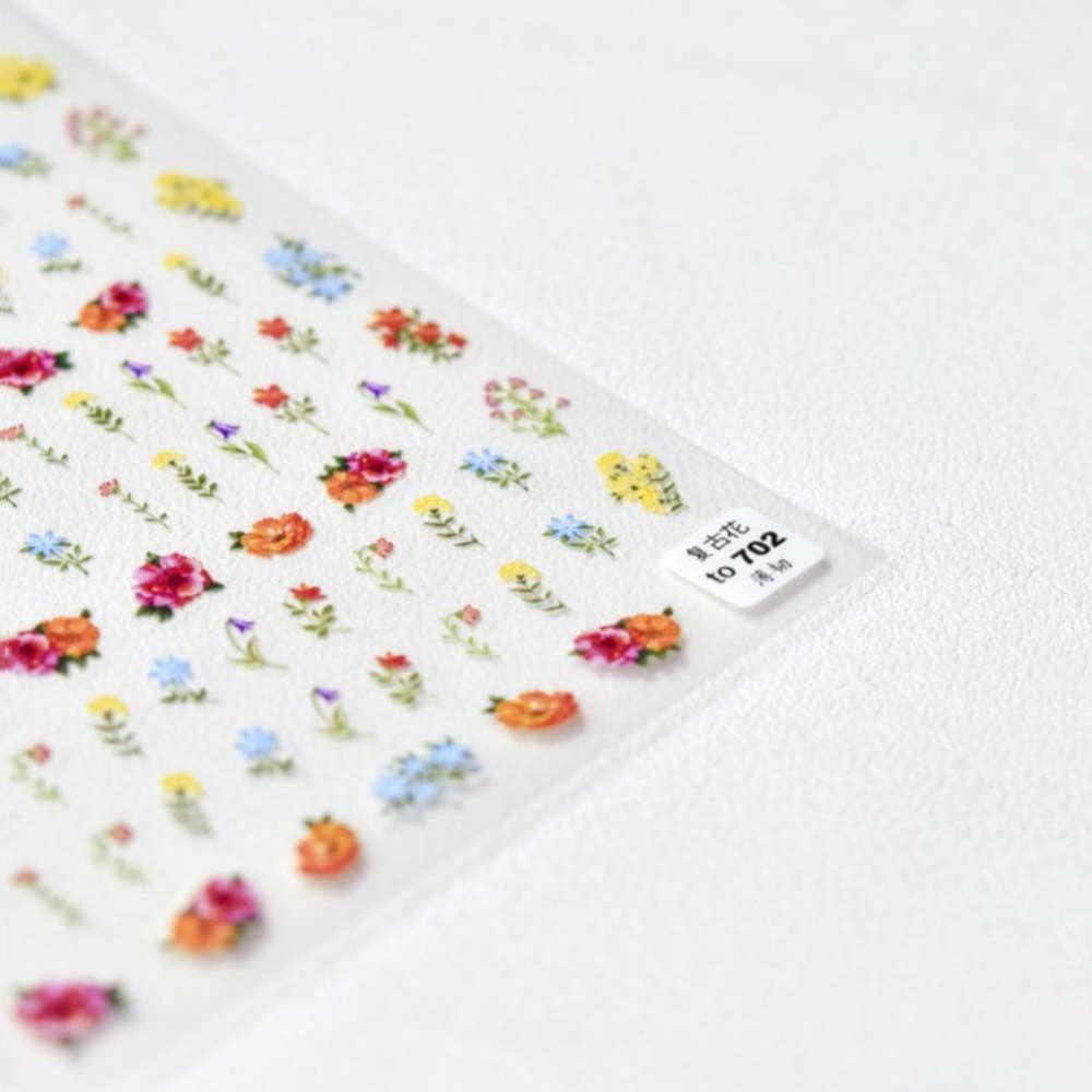 OCEANMAP Miếng Dán Trang Trí Móng Tay 5D Hình Hoa Phong Cách Nhật Bản