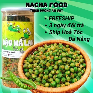 Đậu Hà Lan cháy tỏi 450g THIÊN ĐƯỜNG ĂN VẶT đồ ăn vặt sấy giòn kèm tỏi ớt cực ngon khi ăn cùng bạn bè