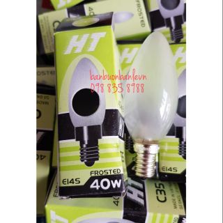 Bộ 10 bóng  đèn nhót  sợi đốt 25w -  40w đui  xoáy E14 - Hòa Thái