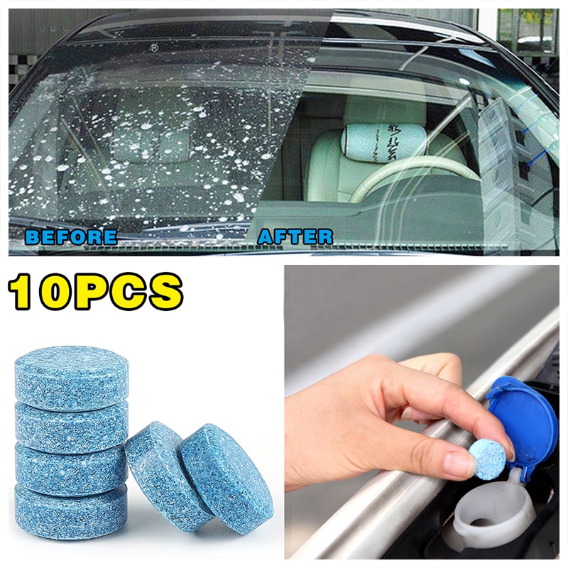 Set 10 viên xà phòng cho nước rửa cần gạt kính cửa sổ xe hơi tự động (1 viên khoảng 4L nước)