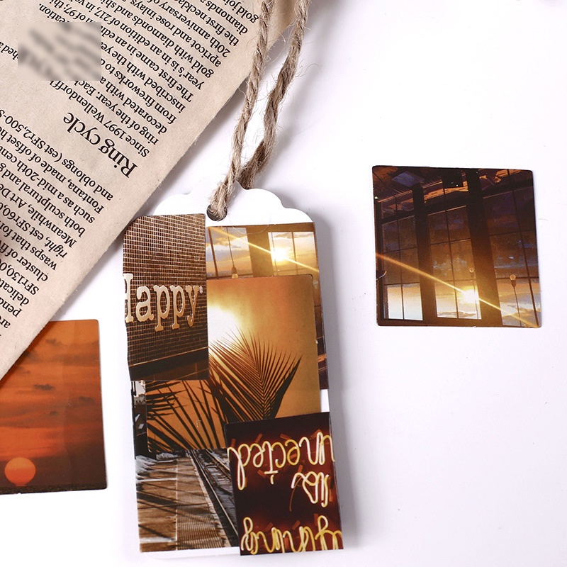 Sticker hộp 46 miếng dán - Chiều Hoàng Hôn - Hộp nhãn dán trang trí sổ tay bullet journal - M523