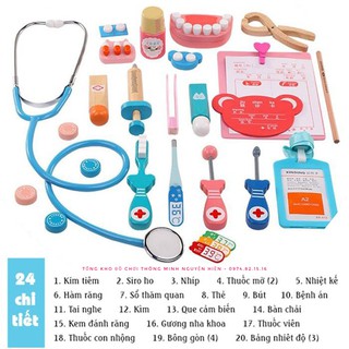 BỘ ĐỒ CHƠI GỖ BÁC SĨ NHA KHOA 26 CHI TIẾT
