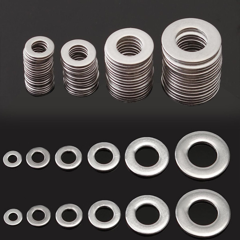 Bộ 105 vòng đệm đinh ốc M3 M4 M5 M6 M8 M10 316 bằng thép không gỉ
