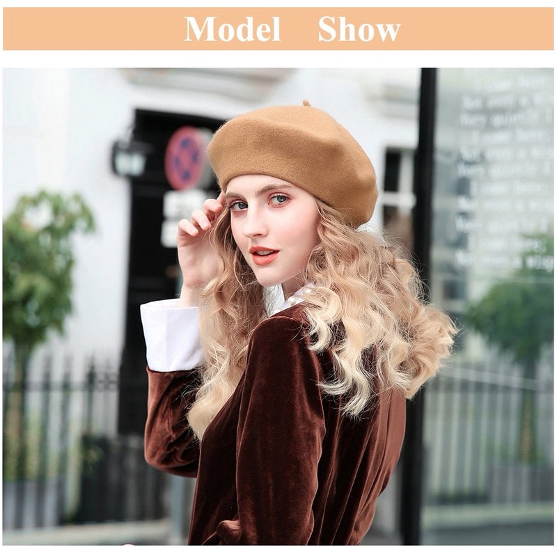Mũ nồi beret màu trơn phong cách Pháp cho nữ