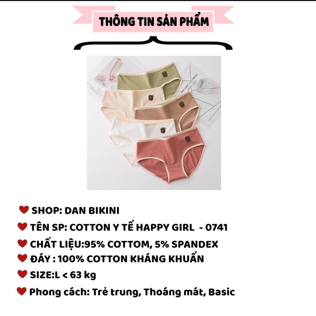 Quần Lót Nữ Cotton dễ thương mềm mại tôn dáng - Hàng Xuất Nhật Happy girl mã 0741