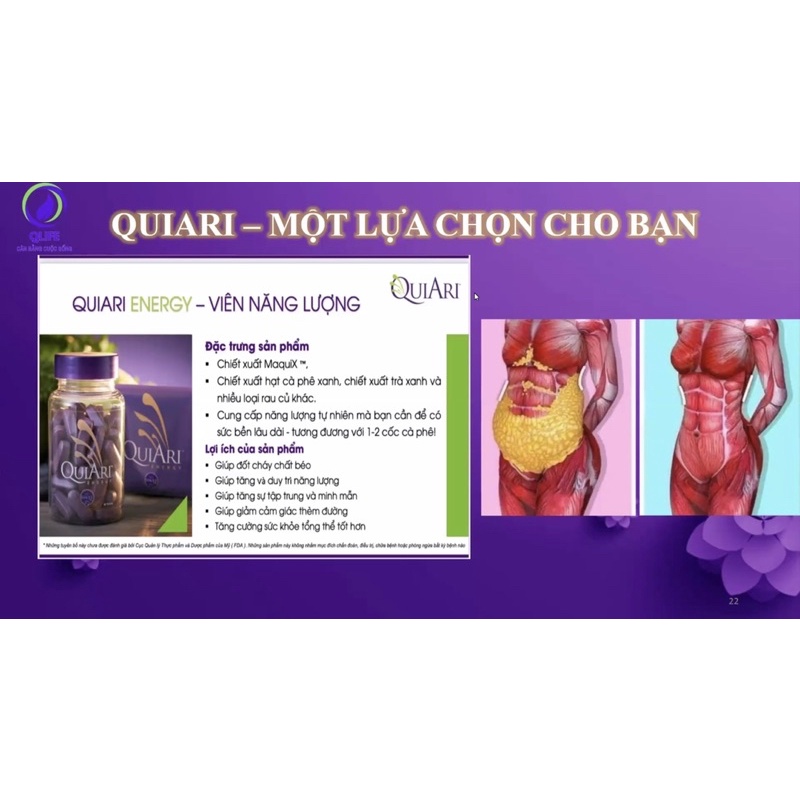 Compo QuiAri GIẢM CÂN, GIẢM MỠ an toàn,hồi phục SỨC KHOẺ từ Mỹ