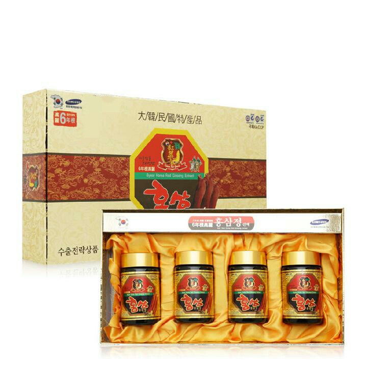 Cao Hồng Sâm Kanghwa Hàn Quốc, Cao Hồng Sâm 6 Năm Korea Red Ginseng Extract hộp 4 lọ