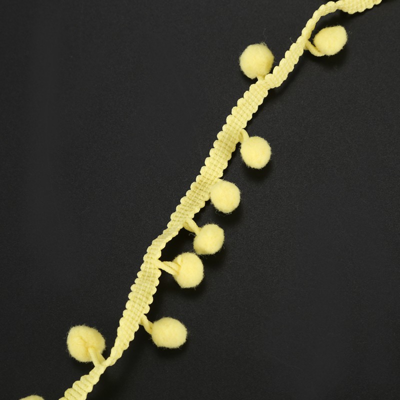 10mm Pompom Ball Ribbon Diy Sewing Accessories Lace Light Yellow