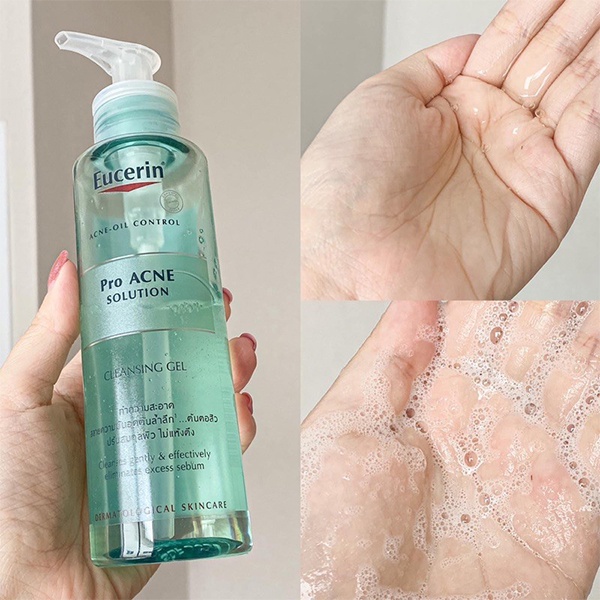 Eucerin Sữa Rửa Mặt Dạng Gel Dành Cho Da Nhờn Mụn ProAcne Cleansing Gel 200ml