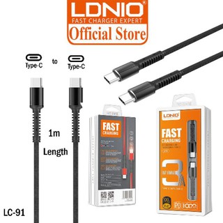 Cáp pd type c to type c ldnio lc91 - bảo hành 24 tháng 1 đổi 1