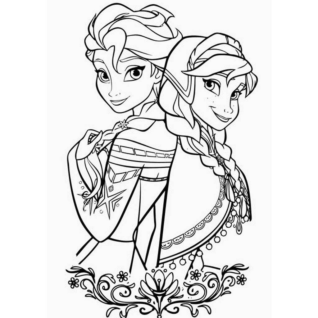 Bộ Tranh tô màu, màu nước NỮ HOÀNG BĂNG GIÁ ELSA cho bé tập sáng tạo