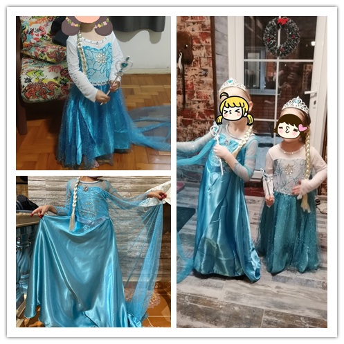Đầm Hóa Trang Công Chúa Anna Elsa Cho Bé Gái