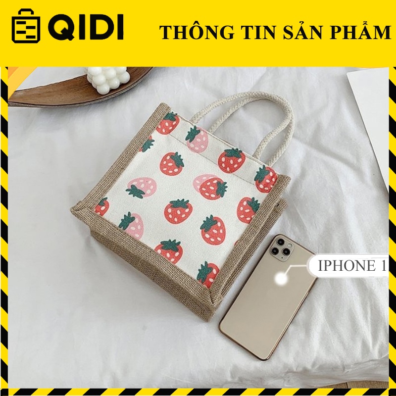 Túi Cói Mini In Hình Cô Gái Trung Hoa Phong Cách Vintage Hot Hit Mùa Hè 2022