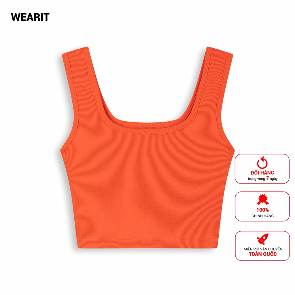 Áo croptop hai dây WEARIT kiểu dây bản to, chất liệu co dãn thoáng mát