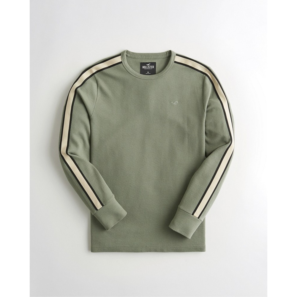 Áo thun nam tay dài Hollister HOL-LS49 Stripe Jacquard Crewneck T-Shirt