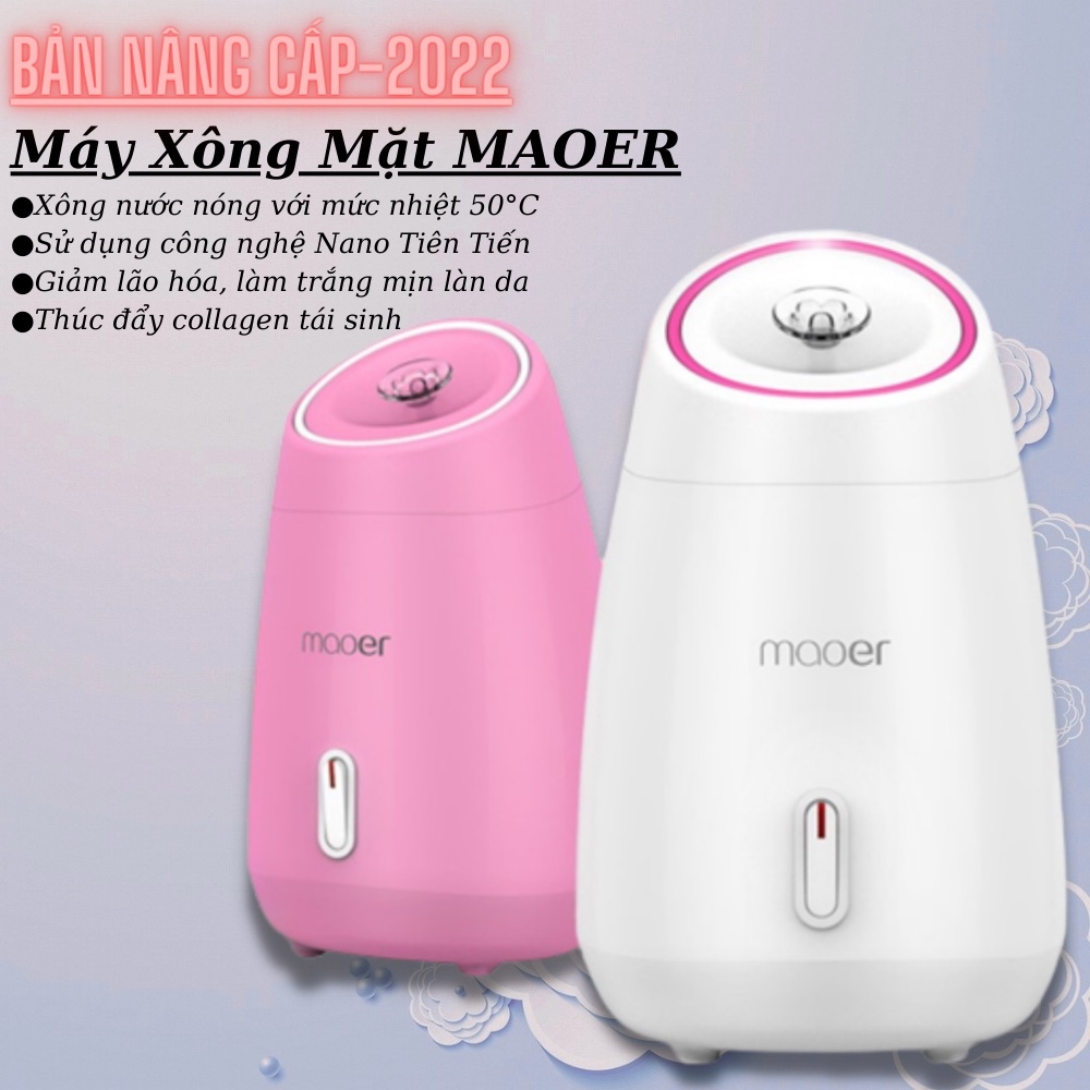 Máy Xông Mặt Cao Cấp MAOER Công Nghệ NANO 2in1 - Cấp Ẩm Phun Sương Tạo ion Âm Giảm Lão Hóa