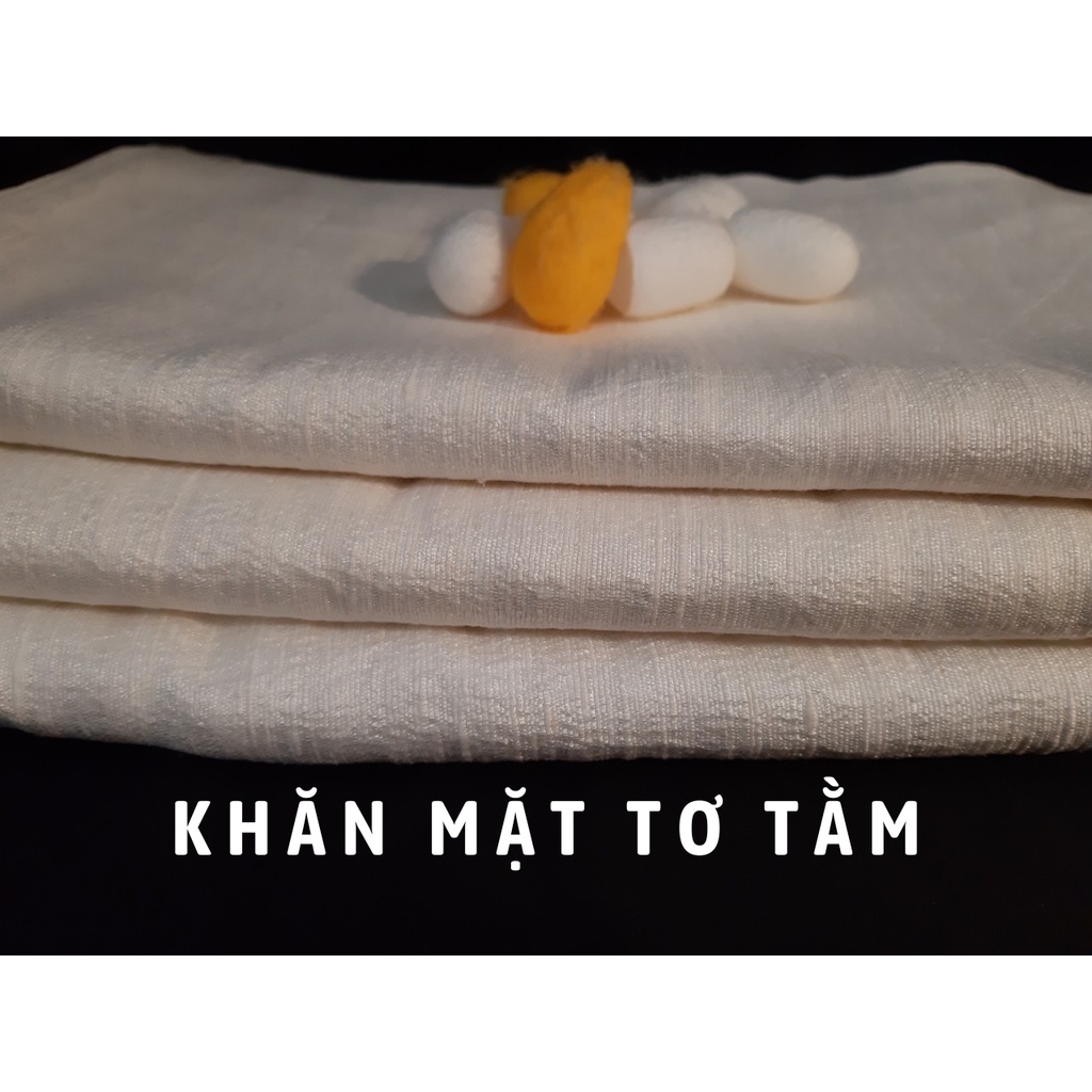 Khăn Mặt Tơ Tằm 2 lớp kích thước 30x40 sạch mụn đầu đen