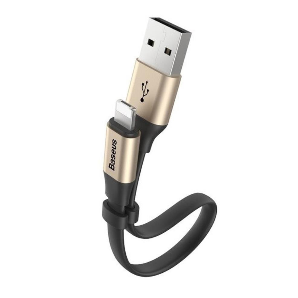 Dây cáp sạc 2 trong 1 Lightning / MicroUSB Baseus Two in One 23cm dây dẹt