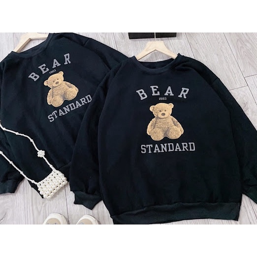 Áo Nỉ Cánh Dơi Gấu Nâu Dáng Rộng In Hình Dài Tay Phong Cách Hàn Quốc | BigBuy360 - bigbuy360.vn