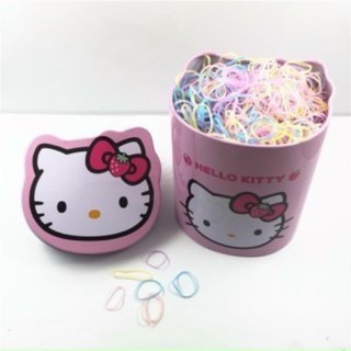 Hộp chun buộc tóc hello kitty 2000 chiếc trong hộp sắt