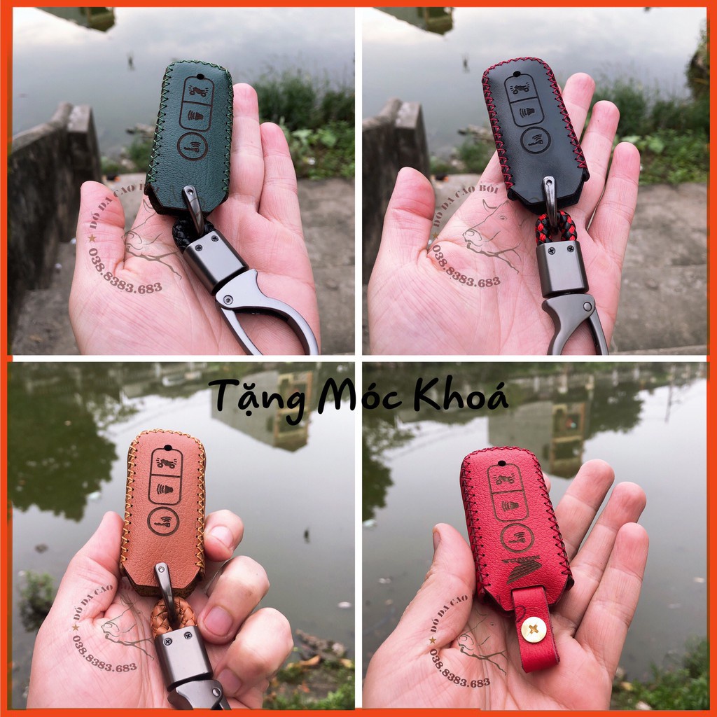 Bao Da Chìa Khóa Xe SH, SH Mode, PCX...Da Bò Tự Nhiên Nhiều Màu Sắc... Có Kèm Móc Sịn Sò...