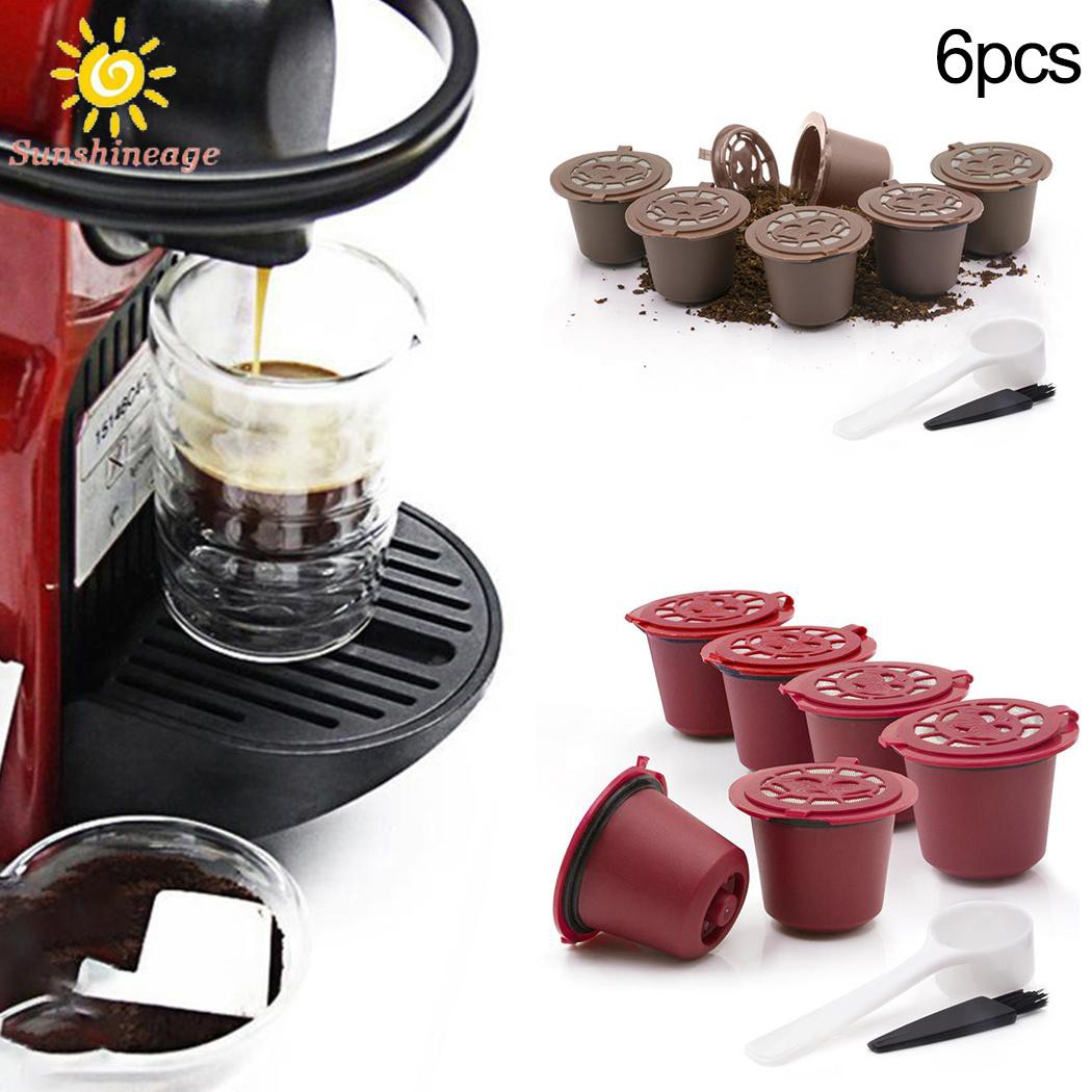 Set 6 Viên Nén Cà Phê + 1 Muỗng + 1 Cọ Cho Máy Pha Cà Phê Nespresso