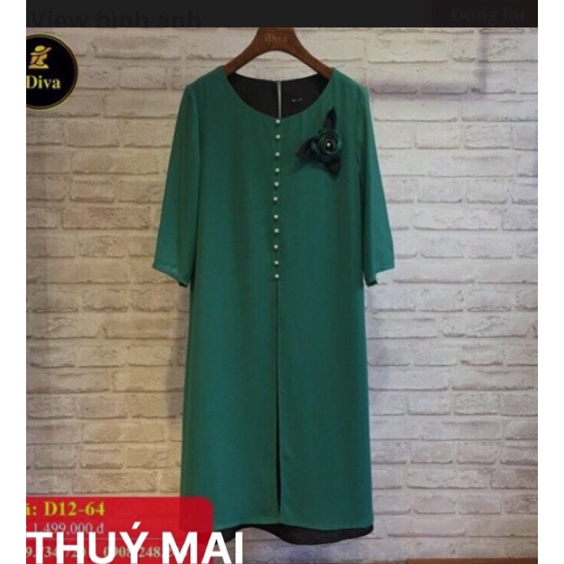 Đầm cách tân trung niên, đầm dự tiệc, đầm lụa  dáng xòe mã 102 | BigBuy360 - bigbuy360.vn