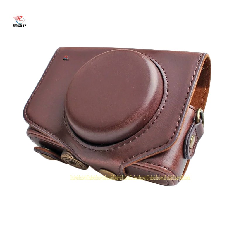 Bao Da Pu Cho Máy Ảnh Canon Powershot Sx740 Hs Kèm Dây Đeo Vai