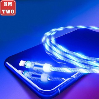 Dây Sạc Đa Năng 3 Đầu Nam Châm - Phát Sáng 360 Độ