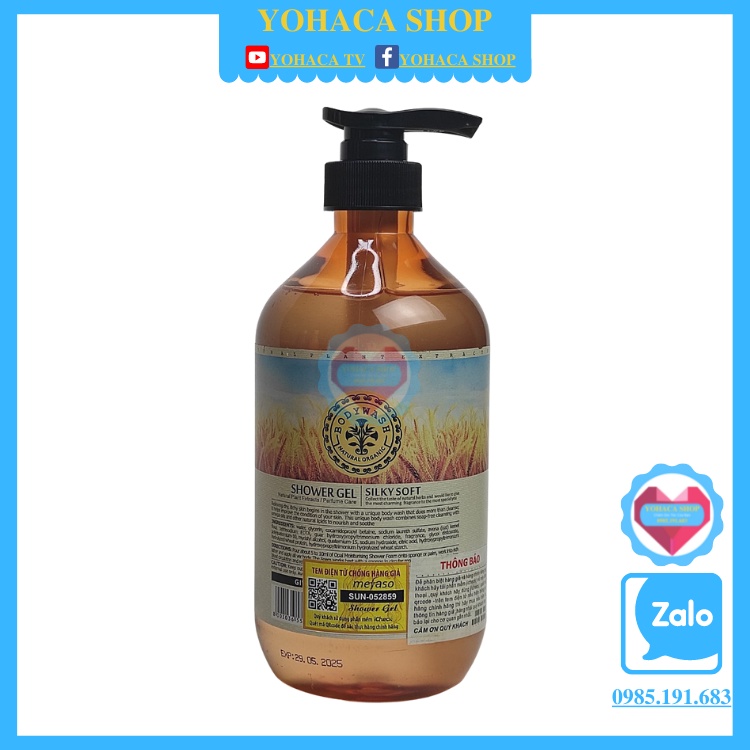 Sữa tắm nữ Mefaso silky soft hương lúa mạch 750ml