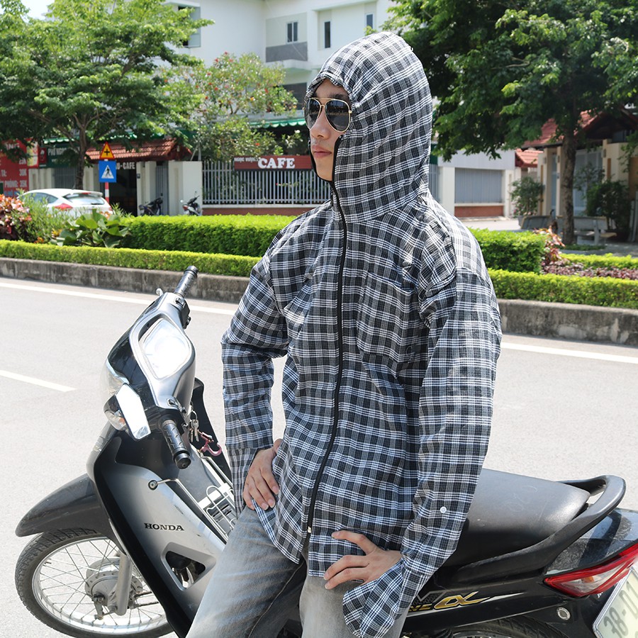 Áo chống nắng  nam vải KAKI sọc cờ rô cực mát | BigBuy360 - bigbuy360.vn